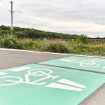 Straßenmarkierung Radschnellweg