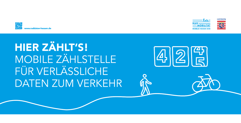 Banner Motiv "Hier zählt's - Mobile Zählstelle für verlässliche Daten zum Verkehr"